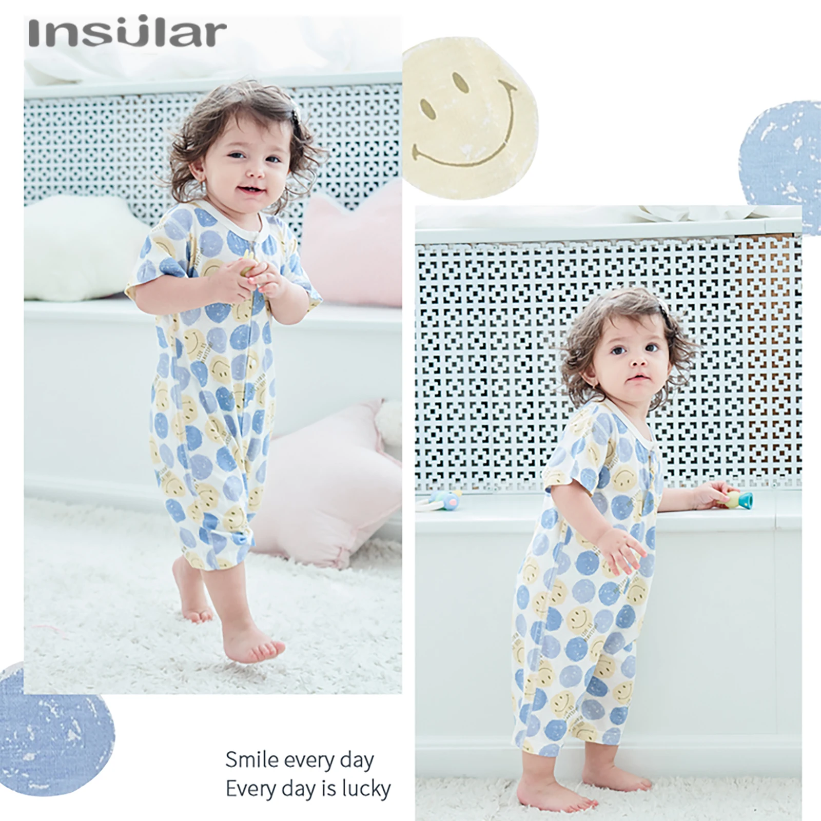 Bamboo Bodysuit Baby - ​INSULAR Baby Onesie Infant Crawling Suit