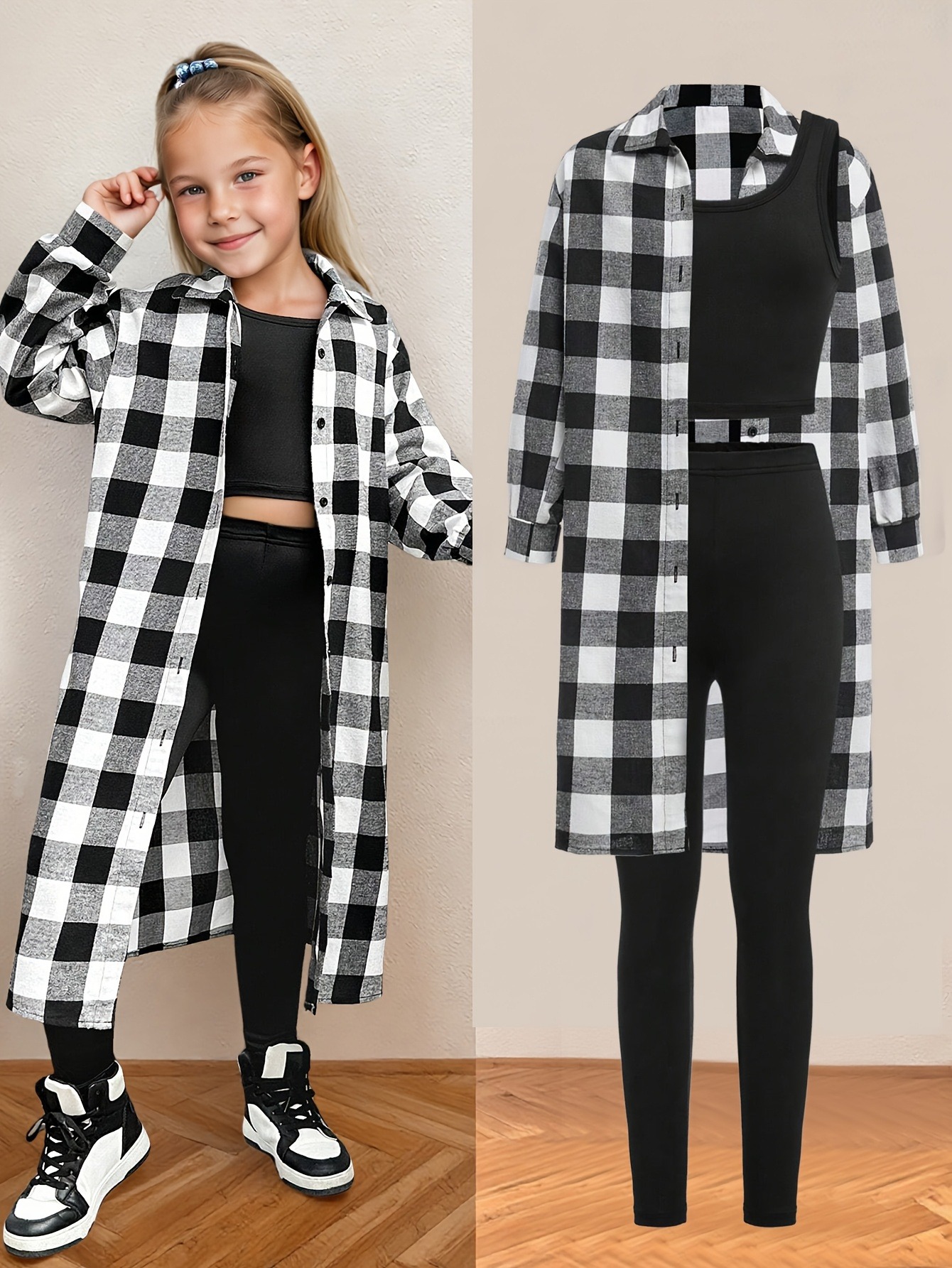 Toddler Legging Set - Comfy Kids Girls 3-Piece Set, Soft