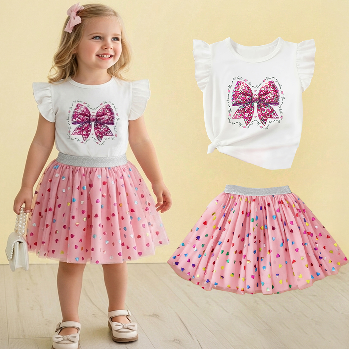 Summer Girls Clothes Set Flutt - огляд і ціна Baby Clothing Boutique