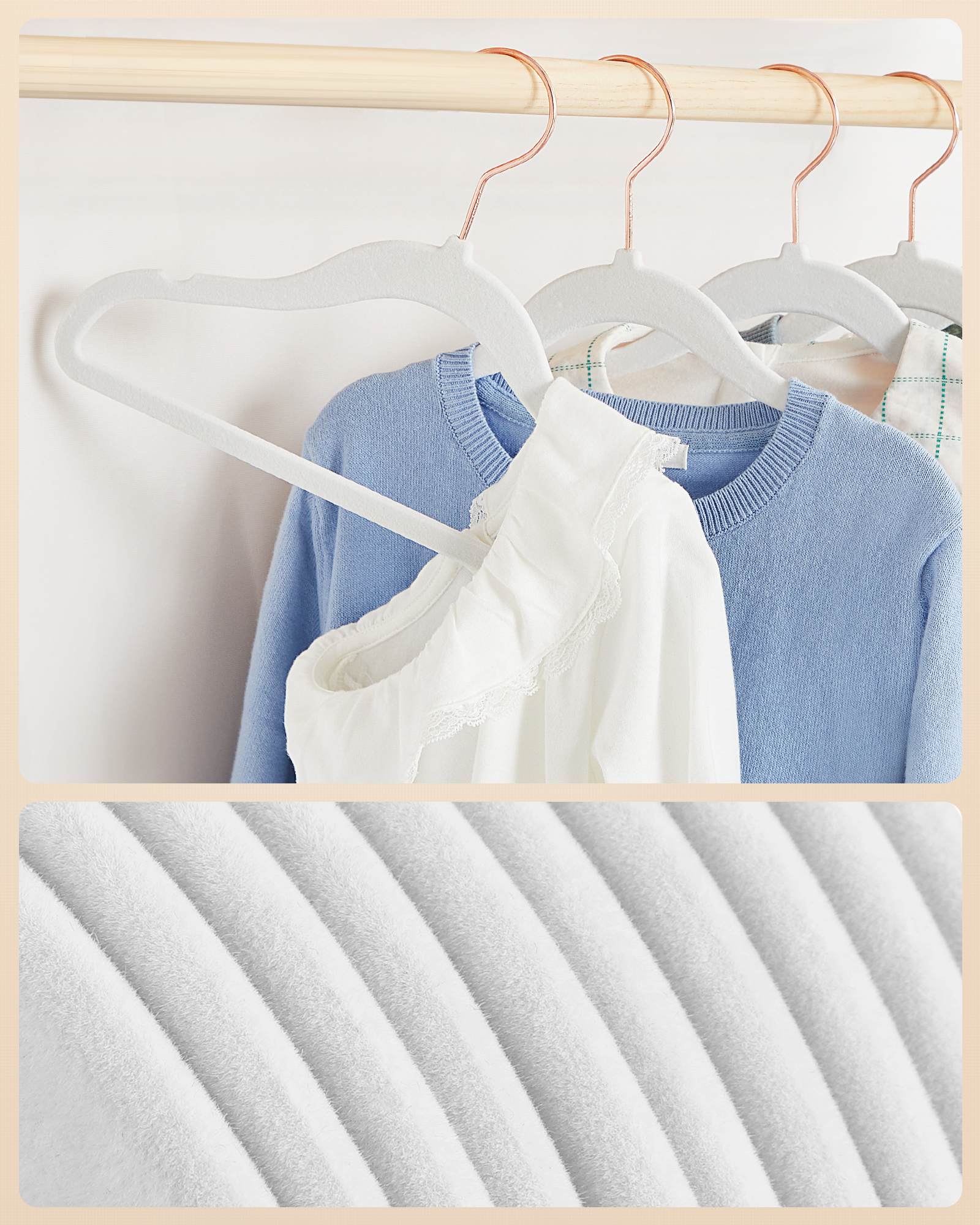 10/20/50pcs Baby Velvet Hanger - огляд і ціна Baby Clothing Cupboard