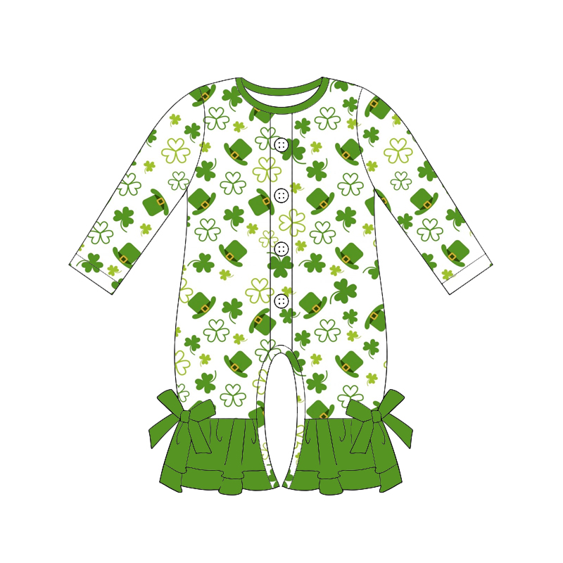 Girls Long Sleeve Jumpsuit wit - огляд і ціна Baby Clothing Boutique