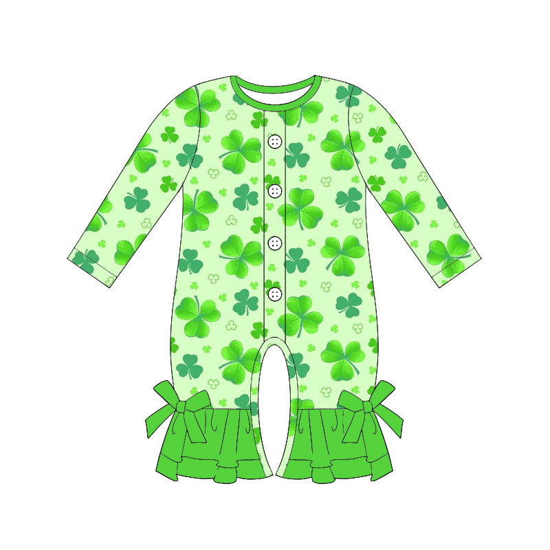 Girls Long Sleeve Jumpsuit wit - огляд і ціна Baby Clothing Boutique