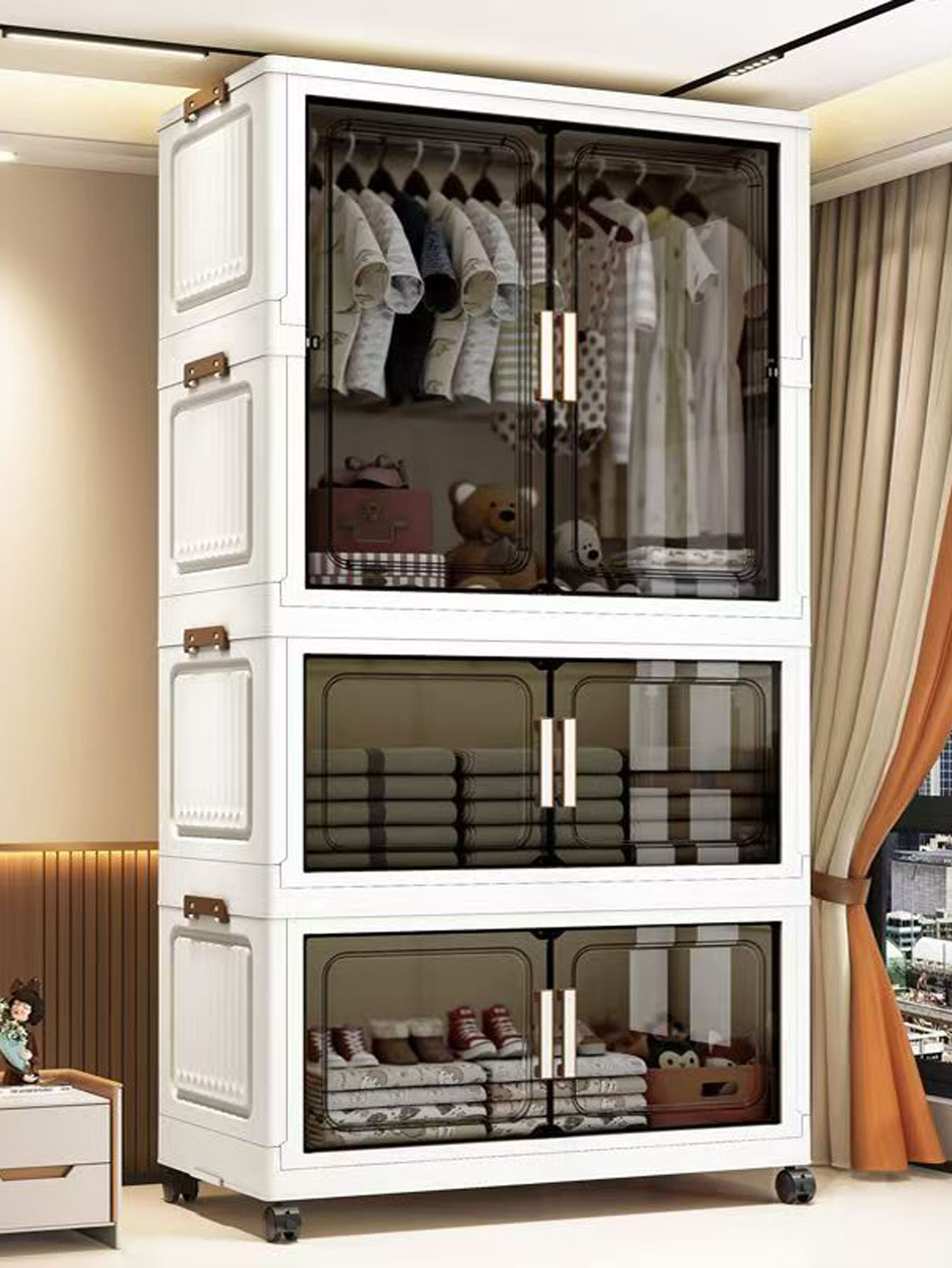 Thickened folding storage cabi - огляд і ціна Baby Clothing Cupboard