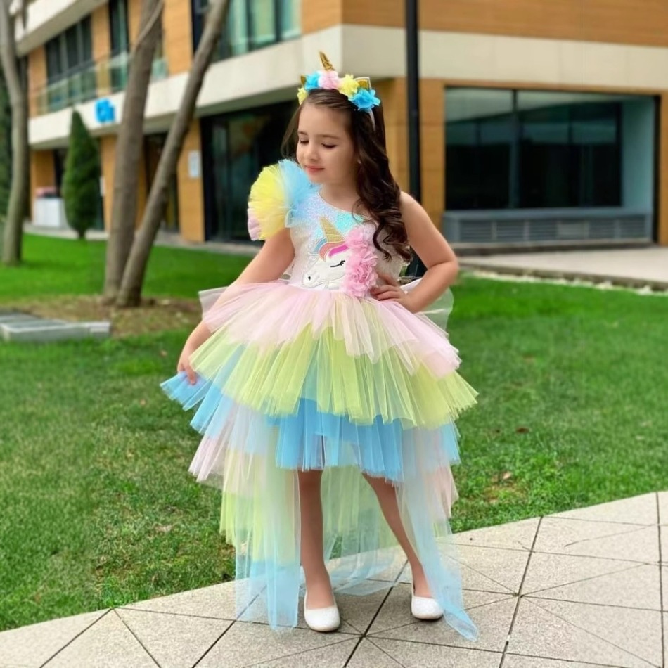 Rainbow Unicorn Baby Party Gir - огляд і ціна Baby Clothing For Girls