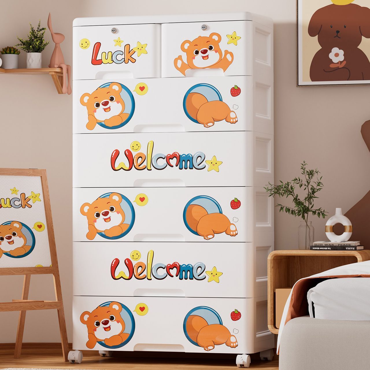 Thickened Plastic Storage Cabi - огляд і ціна Baby Clothing Cupboard