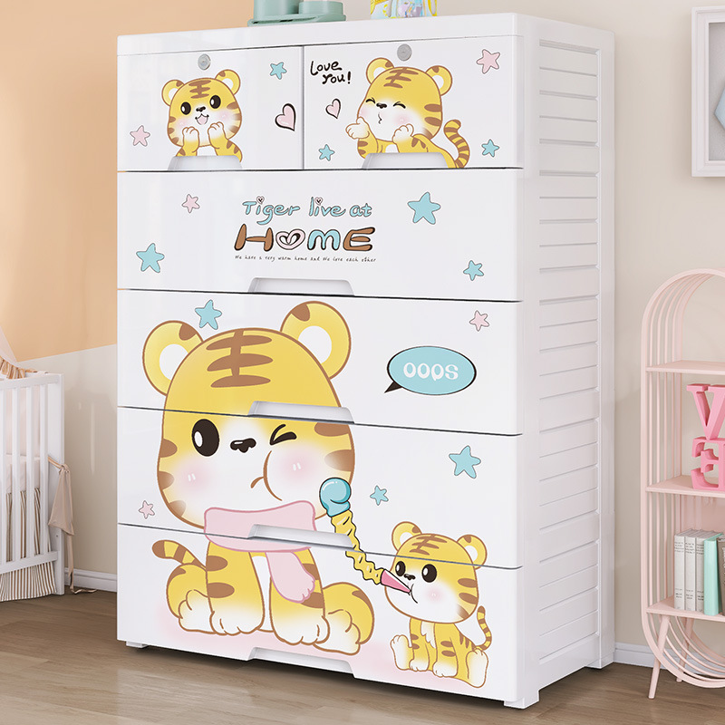 Thickened plastic five-bucket  - огляд і ціна Baby Clothing Cupboard