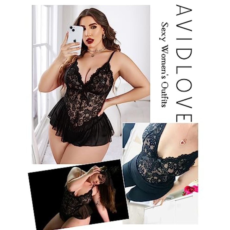 Avidlove Plus Size Lingerie fo - огляд і ціна Bamboo Bodysuit Baby