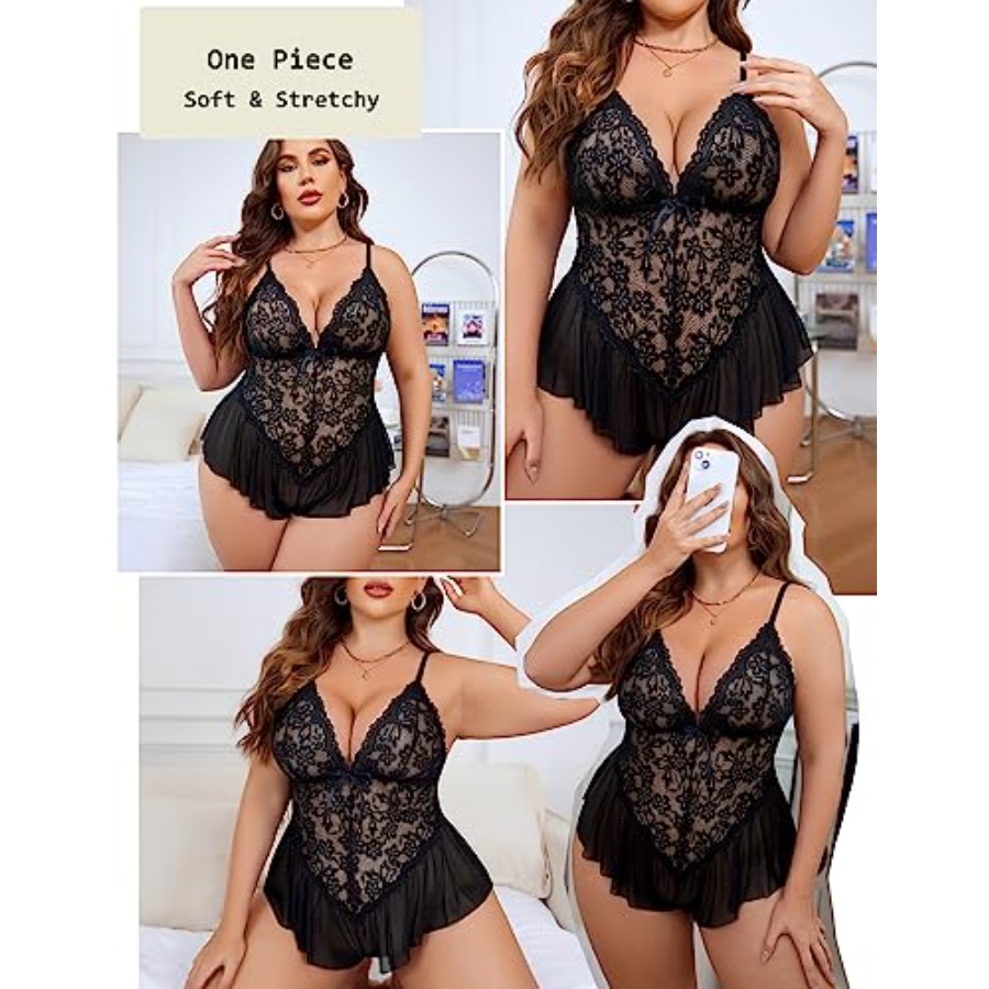 Avidlove Plus Size Lingerie fo - огляд і ціна Bamboo Bodysuit Baby